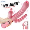 3 In 1 Dildo Rabbit Vibrator Waterproof USB Magnetic Rechargeable Anal Clit Vibrator Sex Toys for Women Couples Sex Shop G Spot Vibrator 18 Adult