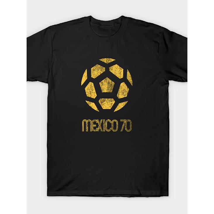 Mexico 70 Football Match T-Shirt Men'S Black Basic Crew Neck T-Shirt Weekend Casual Shopping Trips S to 3XL SIZE