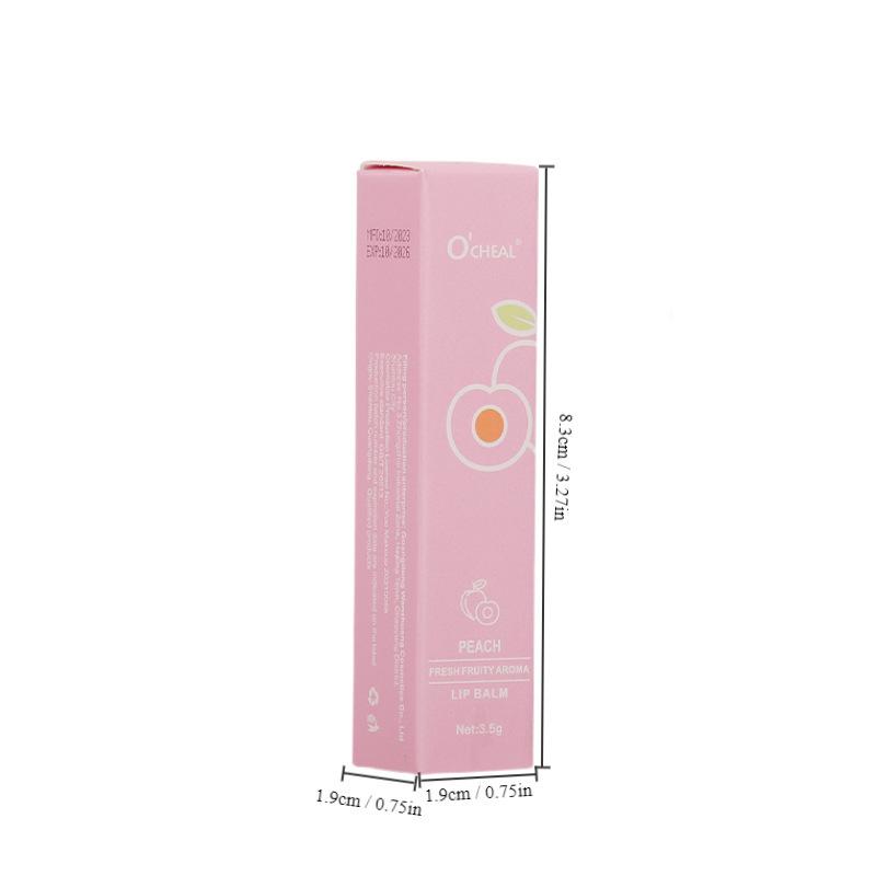 OCHEAL Honey Lip Balm Strawberry Peach Colorless Moisturizing Lip Gloss Base Care Fade Lip Lines