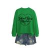 Womens Casual Oversized Crewneck Long Sleeve Cotton Sweatshirt With Graphic Print Daily Wear