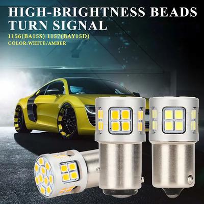 2x PY21W P21/5W 1156 Ba15s 1157 Bay15d Для Автомобильного Указателя Поворота 12V 3030чип 30SMD Янтарный Белый Стоп Задний Ход Габаритный Огонь