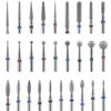 30PCS Diamond Nail Milling Cutter Rotary Burr Milling Cutter for Nail Files Cuticle Clean Drill Bits Apparatus for Manicure Art Tools