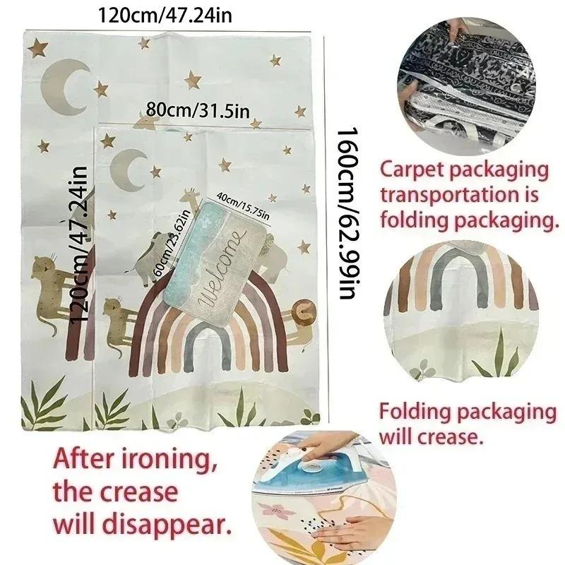 Pokémon Squirtle Charmander Carpet Printed Non-Slip Rug Mat for Living Room Bedroom Kids Room Home Decoration Floor Mat