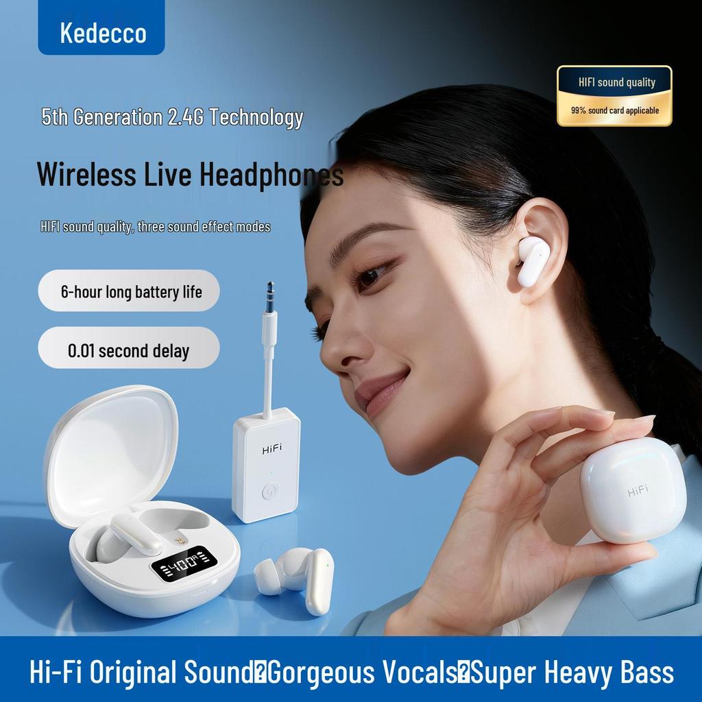 DEKO Wireless Monitoring Headphones for Live Streamers with In-Ear Sound Card Feedback