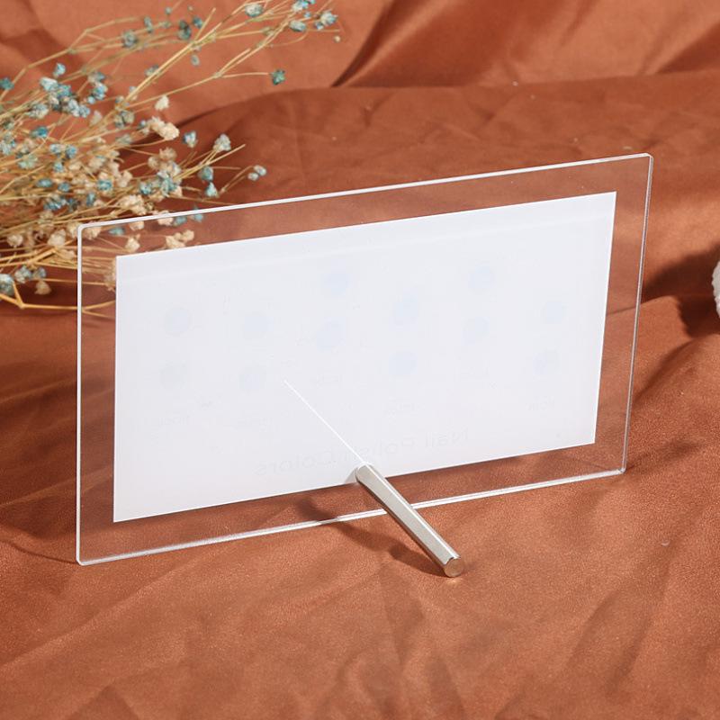 Японская акриловая подставка-дисплей для типсов для наращивания ногтей - 6 и 8 цветов, Прозрачная фоторамка для нейл-арта