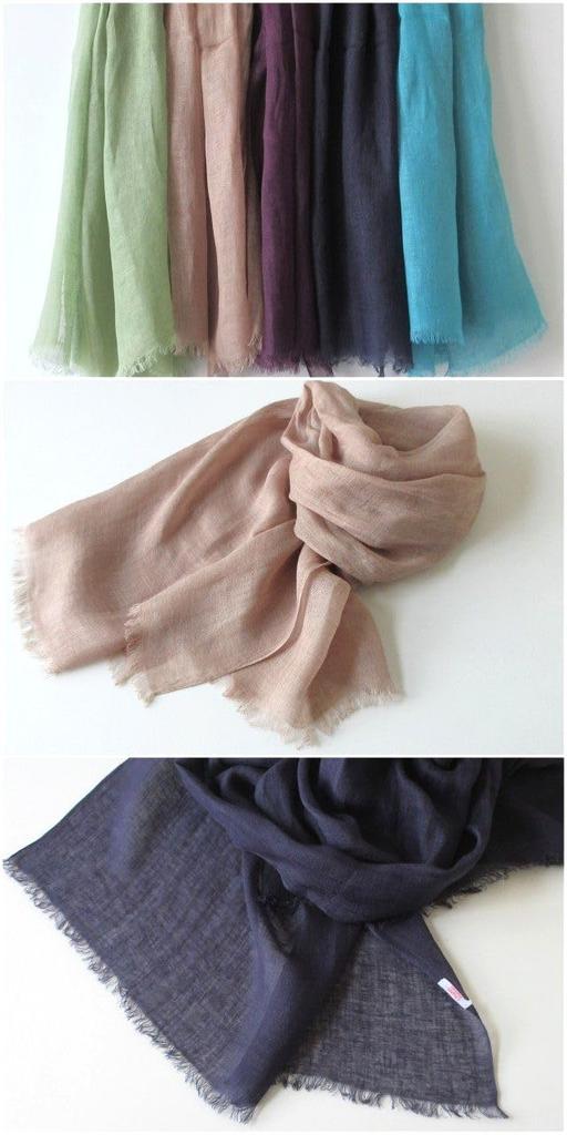 All Over the Large Linen Unisex Shawl for Men and Navy Blue [.a World] 100% Stole, Women,