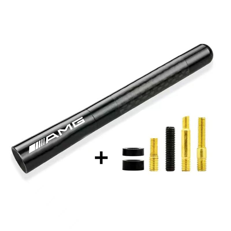 Car Radio Antenna FM/AM Metal Receiving Antenna Car Accessories For Mercedes Benz AMG W212 W205 W246 W177 W176 W213 GLC GLE GLS ML Laser Logo Lamp