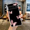 Phone Case For Google Pixel 9 8 7 6 9A 8A 7A 6A 5 4 5A 4A 3A Pro XL Soft Clear TPU Transparent Cover Butterfly Love Black