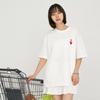 New MLB Set in Sleeve T Shirt Unisex White 3ATSH0133-50IVS