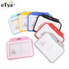 Women Men Business Card Holder Plastic Solid Color Credit Card Holders Bank ID Holders Badge Child Bus Card Cover Case