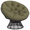 Hanging Chair Cushion VIANEN 100percent  Polyester Olive Green Ø 80 x 12 cm