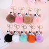 Lovely Cartoon Cat Keychains Japanese Style Cat Plush Bobble Funny Present Keychain Woman's Handbag Ornament