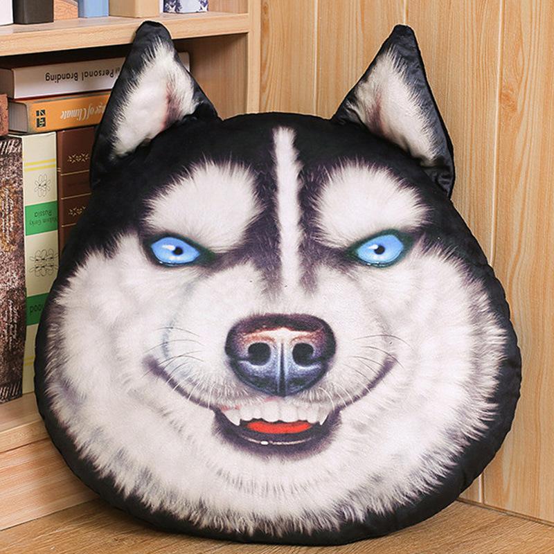 3D креативная плюшевая игрушка-подушка хаски кукла смешной бог и раздраженная голова собаки подарок на день святого валентина девочке на день рождения