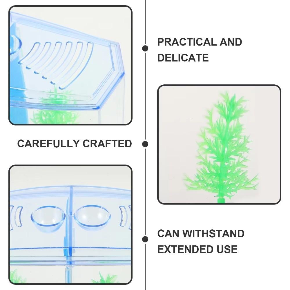 Пластиковый изолятор для петушков Прозрачный нерестовик для рыб Аквариум для петушков Офисный аквариум