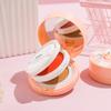 Peach Air Cushion Blush Cream Foundation Long Lasting Natural Matte Cheek Facial Makeup with Mirror & Soft Puff for Women & Men