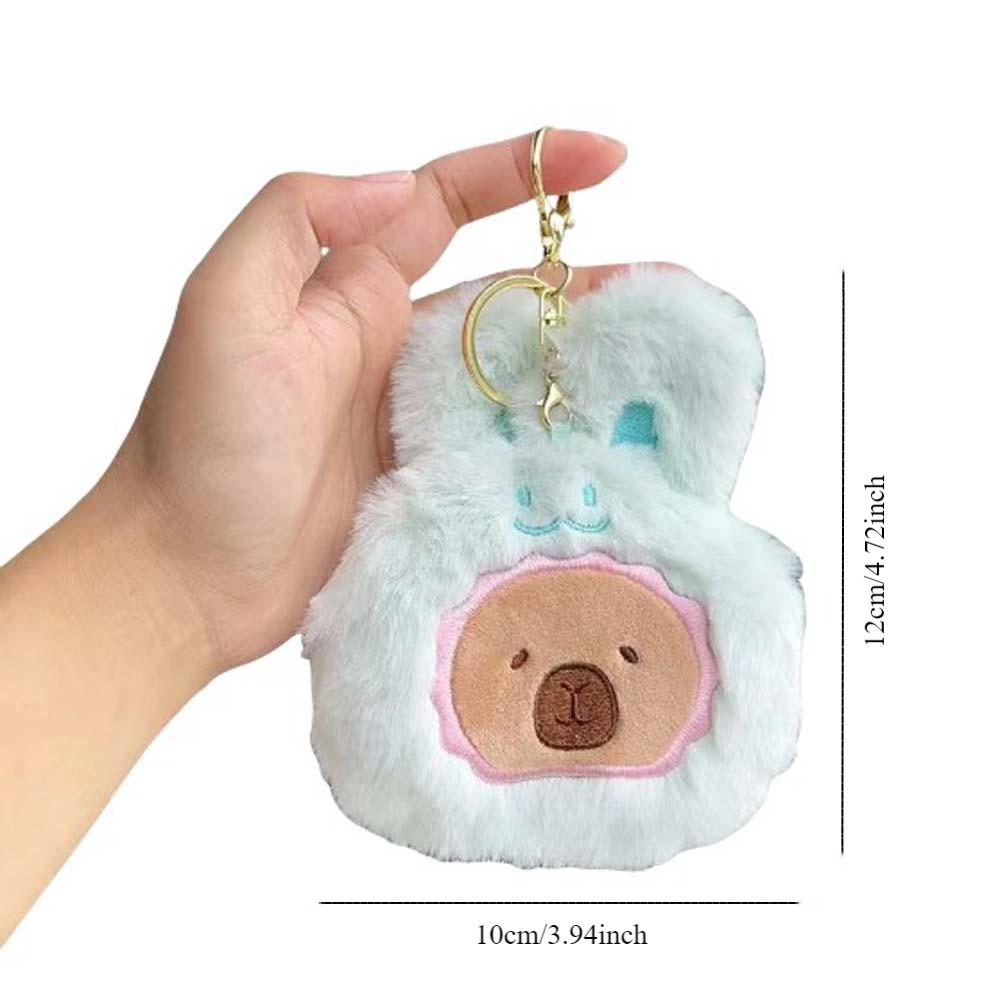 Zero Wallet Capybara Coin Purse Soft Stuffed Guinea Pig Pendant Capybara Plush Keychain  Couple
