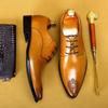 Британский стиль деловые кожаные туфли мужские дышащие кожаные первый слой коровьей кожи повседневные рабочие туфли