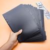Mogoostry A5 Binder Pocket 7-Tab Binder Dividers Index Pocket Dividers for 6 Ring Binder 1/7 Cut Black Plastic Sheets Protectors, Pack of 2 Sets, 14