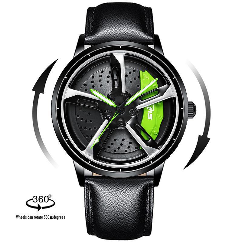 SVJ Мужские цельные часы RS7 с гидравлическим 3D-корпусом и полым кварцевым механизмом, вдохновленные колесом автомобиля