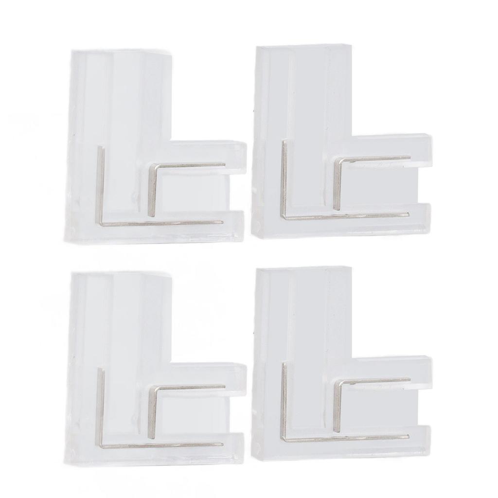 20Pcs FCOB COB Connector Transparent L Corner Shaped 8mm 0.31in 2 Pin V+v‑ Single Color LED Strip Connector