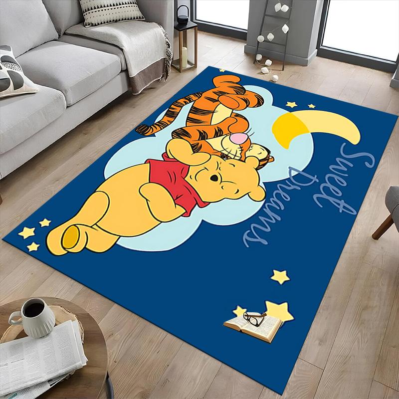 1pc Tiger Piglet Adventure Carpet for Playroom Bedroom Living Room Sofa Home Decor,kids Game Area Rug Non-slip Floor Mat Y72916