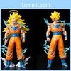 Потрясающая фигурка Гоку Супер Сайяна 3 из Dragon Ball Z Gk с уникальным двойным скульптом головы
