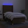 VidaXL Slat Bed Base with Mattress and LED, Upholstered Bed, Single Bed, Adult Bed for Interior Bedroom, 3138776
