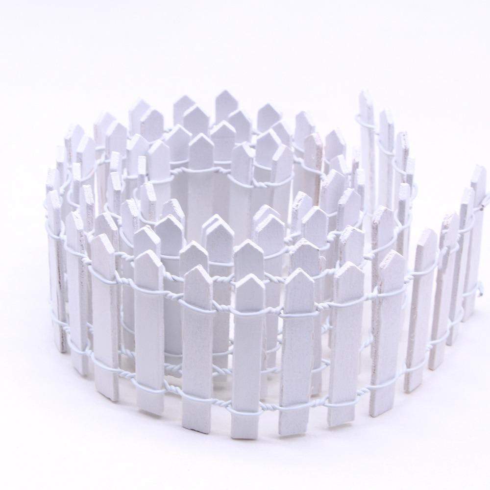90x5cm Mini Fairy Garden Fence Natural Wood DIY Wooden Fence  Dollhouse Decoration