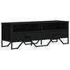 VidaXL Meuble TV noir 122x34x41 cm bois d'ingénierie, support TV, buffet TV, meuble multimédia, banc TV, meuble hifi, centre 848579