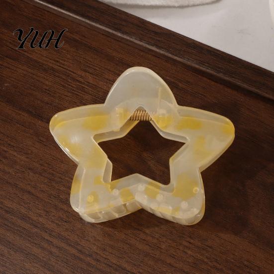 Gift for Girlfriends And Friends Heart/Star Shape Hair Claw Clips Women, Non-Slip Clip Effortless Grips Travel Accessories Styling Daily Commuting