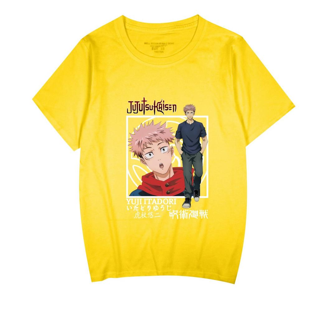 ГОРЯЧАЯ Модная футболка Jujutsu Kaisen Женская/Мужская Повседневная с принтом Аниме Короткий рукав Косплей Футболки