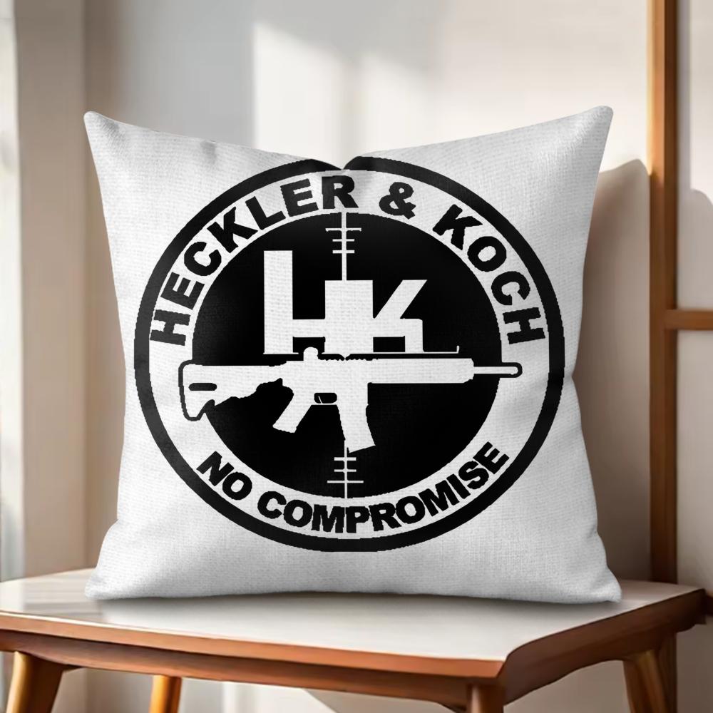 HHecklerKKochs Чехлы на подушки для дивана из натурального льна, органической ткани, с двусторонней печатью, для дома