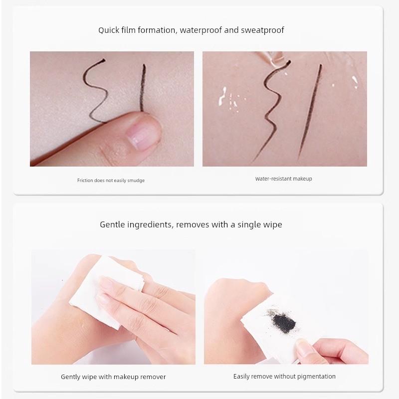 Unny Eyeliner Is Smudge-Proof, Waterproof, Long-Lasting, and Natural-Looking, Specially Designed for Makeup Artists, Comes with a Blade Brush for