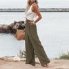 Women's Wide Leg Pants High Elastic Waisted In The Back Business Work Trousers Long Casual Pants