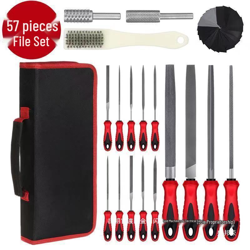 Steel File Set: Round, Half-Round, Flat, Triangular Metal Woodworking Grinding Tools