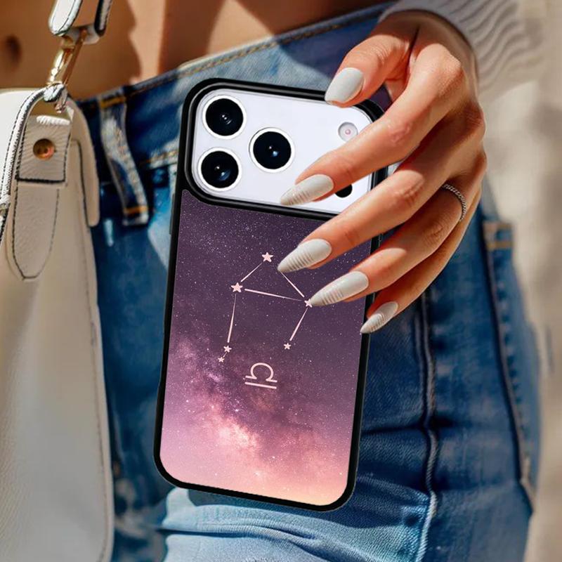Чехол для телефона Овен Лев Весы Рыбы Дева Козерог Водолей Для iPhone 17 Air 14 15 13 12 Max Чехол Для Apple 16e 11 Pro Max Plus