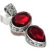 Гранат Драгоценный камень Ручной работы Серебро 925 пробы Ювелирное изделие Подвеска 2,56" H0A78
