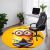 1 шт. Круглый коврик для йоги Minion в офис, коврик для помещений, подходит для офиса, спальни, гостиной, домашнего декора, декора комнаты, Offic a0928119