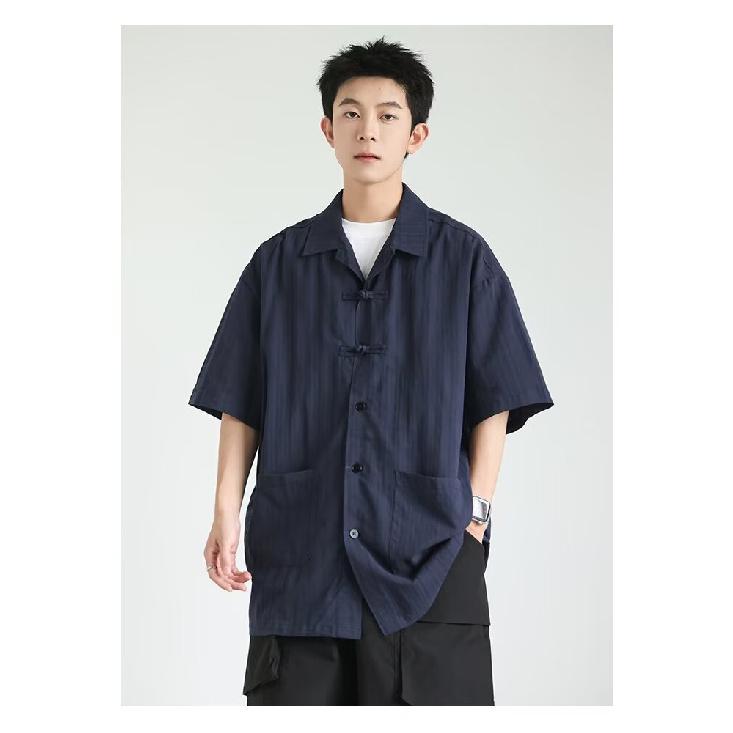 Летняя одежда мужская ретро повседневная рубашка студенческая свободная нишевая дизайнерская забавная новая мужская верхняя часть для ношения на открытом воздухе