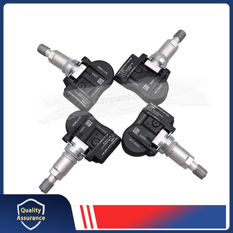 9673198580 For 2006-2009 Peugeot 207 607 2005-2013 Citroen C5 C6 C8 TPMS 4PCS Tire Pressure Monitor System Sensor 433MHZ 5430T4