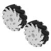 2 Sets 127mm5in Omni Directional Wheel 45KG Load Chassis Car Kit for DIY Education Robot Car Omni