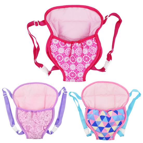 Кукольный рюкзак с принтом Кукольные аксессуары Толстый рюкзак-переноска для куклы-младенца с лямками для кукол 18 дюймов