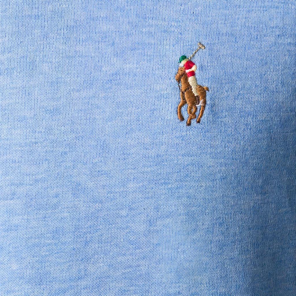 Polo Ralph Lauren SS22 Logo Embroidered Crew Neck Short Sleeve T-Shirt Men T-Shirts Blue 710740727-024