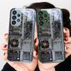 Серый вентилятор материнской платы для Samsung Galaxy S24 Plus S20 21 FE S23 Ultra S8 9 A70 72 73 50 51 52 53 Закаленное стекло Чехол для телефона