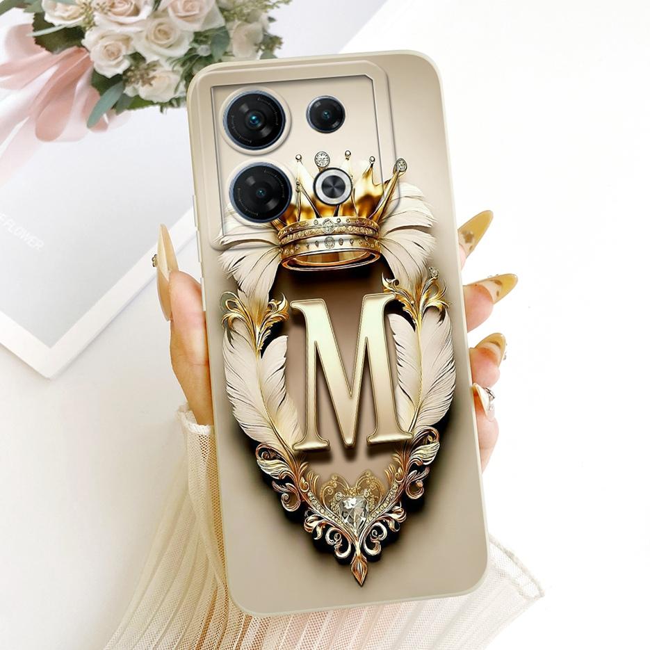 Для Infinix GT 10 Pro 5G Чехол X6739 Крутая Корона Буквы Чехол Мягкий Силиконовый Чехол для Телефона Для Infinix GT 10 Pro GT10Pro Fundas Coque