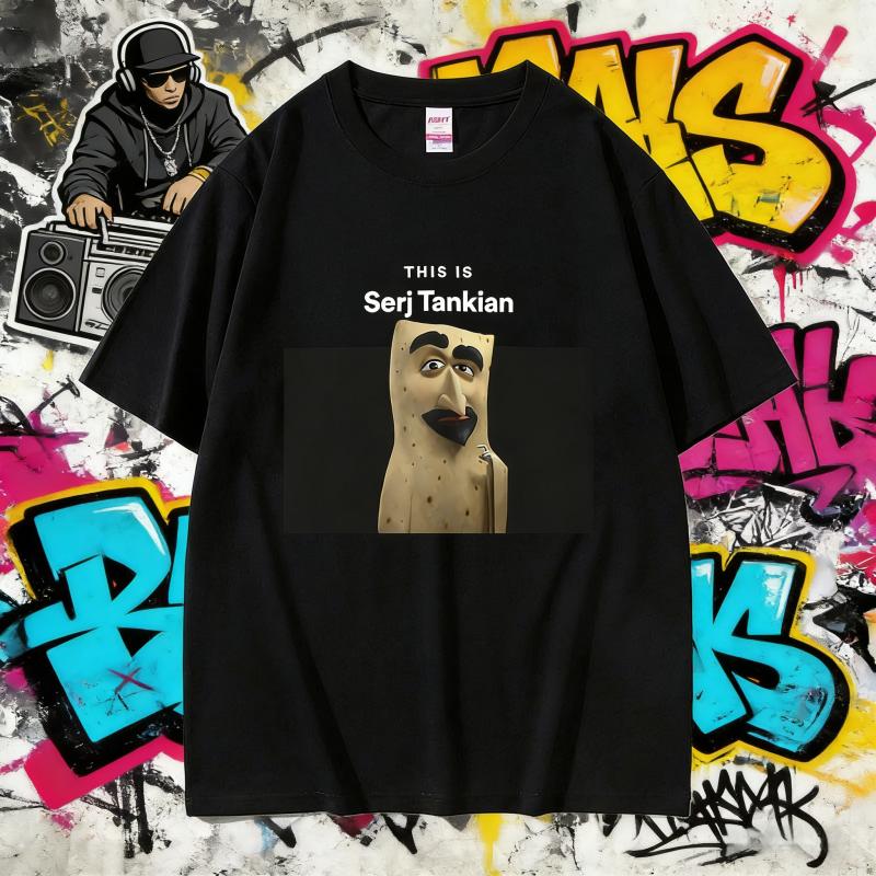 2025 Summer This Is Serj Tankian Funny Meme System of A Down Unisex Women 90s Vintage Rock 100 Pure Cotton Printed Tshirt Y2k