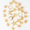 25pcs Dreadlock Hair Rings Adjustable Cuffs Clip Hair Braids Dirty Braids Bead Hairpin Hair Accessories Headwear for Women Girls