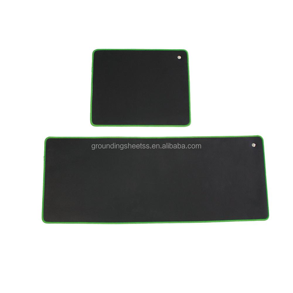 CONDUCTIVE Eco-Friendly Anti-Fatigue Non-Slip Earthing Mouse Pad-Grounding Desk Mat PU Leather Surface 2mm Thick Rubber Backing