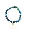 Stones and Minerals. Blue Apatite Bracelet from Brazil + 8 Mm Apatite Beads. Made In France.