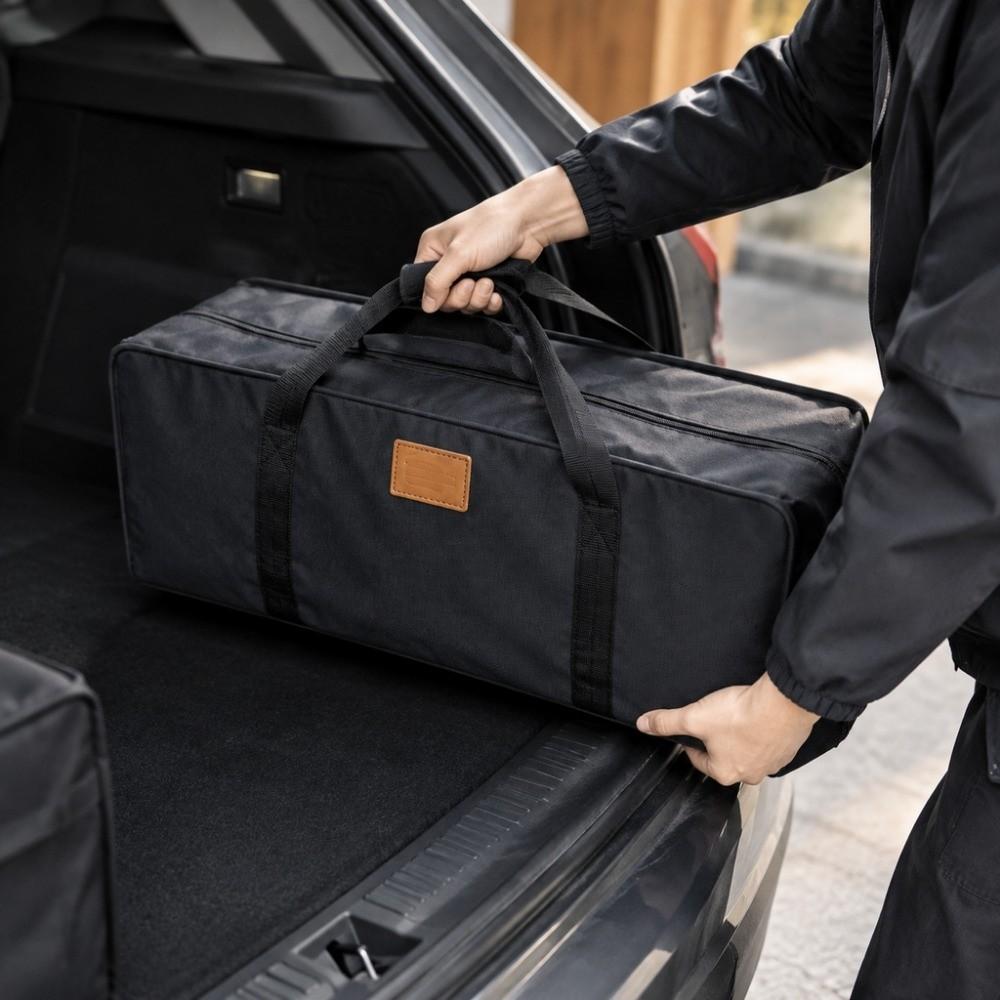 Black Travel Picnic Handbag 600D Oxford Cloth Canvas Canopy Pole Bag Outdoor Supplies